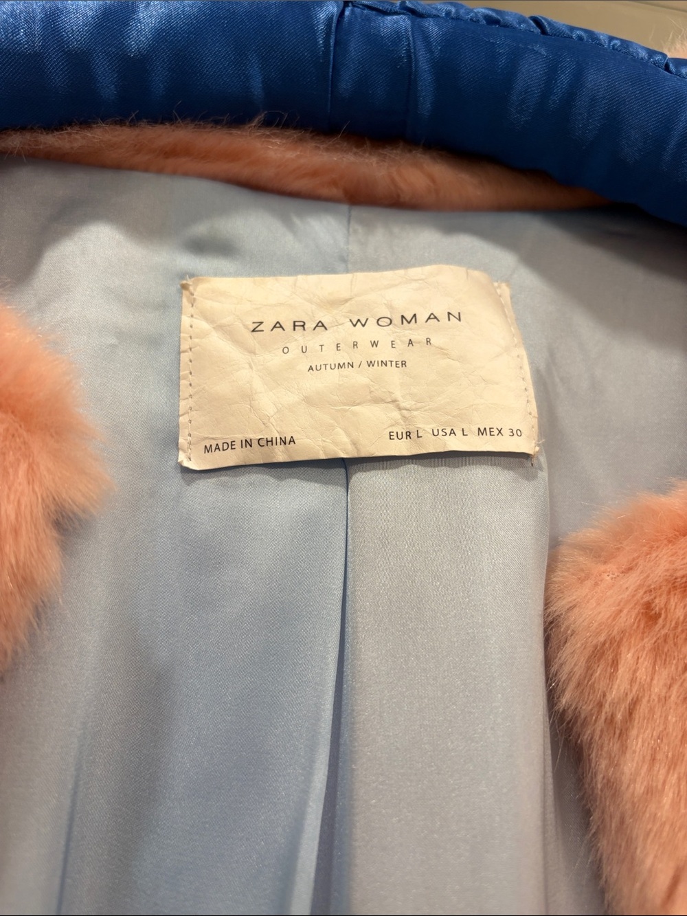 Zara Pink Embellished Faux-Fur Coat - Picture 4 of 6